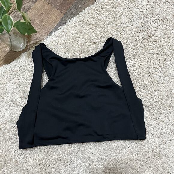 Alo Yoga Size Large Black Airlift All Access Cutout Sports Bra - Picture 3 of 8
